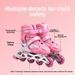 Professional Full Set Of Inline Skates For Children Beginners Men And Women Adult Single Flash Sports Outdoor Roller Skates Skateboards Scooters_desvips.com