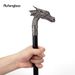 Silver Dragon Head Fashion Stick Cane Crosier 93cm Decorative Cane For Halloween For Cosplay And Parties, For Cosplay & Party_desvips.com