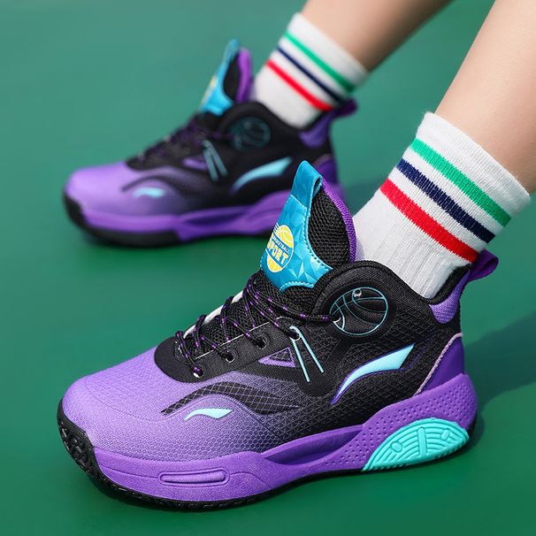 Men’s Shoes Spring New Children's Basketball Shoes Middle and Large Children's Running Sports Shoes Mesh Youth Breathable Non slip Trendy Shoes_desvips.com