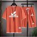 New Men's Waffle Short Sleeve Set Summer Sports Casual Two-Piece Trendy_desvips.com