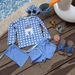 2026 Summer New Boys' Plaid Long-Sleeve Swimsuit Children's Baby Boy Swimming Set Sun-Protective Swimwear_desvips.com