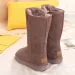 Wome Classic Ladies Girls Sow Boots Waterproof Warm Geuie Leather Fur Australia Plus Veet Kee High Witer_desvips.com