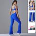 Women's Hollowed out Backless Bodysuit Peach Shaped Lifting Buttocks Quick Drying Tight Fitting Slightly Flared Yoga Sportswear_desvips.com
