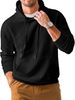 European And American Men's Solid Color Long-sleeved Top Casual Pullover Loose Texture Hooded Heavy American Sweatshirt_desvips.com