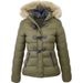Autumn And Winter Clothes, Short Hooded Warm Jacket, Cowhide Button Decoration, Women's Cotton Clothes_desvips.com