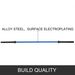 VEVOR 2 M Barbell With Collars And Clips, 15 Kg Olympic Long Barbell For Weightlifting Powerlifting Squat Bench Press (Blue)_desvips.com