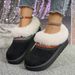 2025 Large Size Winter New Comfortable Thick-soled Bag Head Ethnic Style One-pedal Snow Boots Cotton Shoes Women_desvips.com