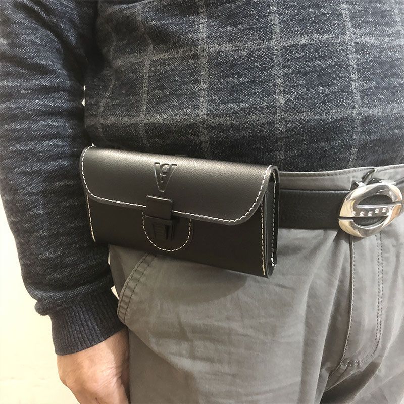 Outdoor Sports Horizontal Waterproof Elderly Mobile Phone Waist Bag_desvips.com