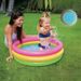 60cm Inflatable Kids Pool With Rainbow Glow In The Dark Rings 3 Tier PVC Baby Bath Tub For Outdoor Water Play_desvips.com