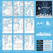 Christmas Stickers Christmas House Decals White Christmas Snowflake Mall Window Glass Decoration Stickers_desvips.com