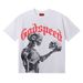 Retro Skull Print High Street Unisex Washed Distressed Short-Sleeve T-Shirts_desvips.com