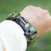 (No Flint) Outdoor Survival Umbrella Rope SOS Emergency Rescue Bracelet Compass Sport Tactical Whistle Bracelets_desvips.com