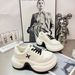 2025 Zhao Lusi Same Style Thick-Soled 8Cm Ripple Platform Cross Flower Dad Shoes Sneakers Women's Trendy_desvips.com