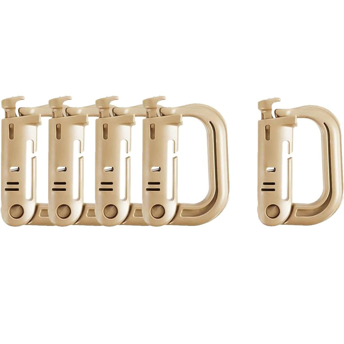 Tactical D-Ring Carabiner Grimlock Locking Plastic Molle Webbing Buckles Clips Hook Haging For Outdoor_desvips.com
