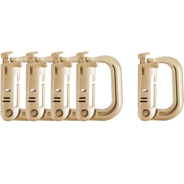 Tactical D-Ring Carabiner Grimlock Locking Plastic Molle Webbing Buckles Clips Hook Haging For Outdoor_desvips.com