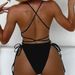 Solid Color Deep V Sexy One-Piece Swimsuit For Women High-End Bikini Beach Hot Spring Swimwear_desvips.com