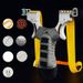 New Stainless Steel Slingshot Set For Adults Outdoor Power Practical Competition Special High Precision Flat Rubber Band_desvips.com