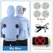 New Casual Loose Electric Fan Air Conditioning Men Construction Site Outdoor Work Suit With 4 Fans Cooling Coat_desvips.com