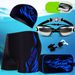 Two-Piece Suits New Men's Fashion Swimming Trunks Boxer Hot Spring Large Size Plus Size Swimming Trunks Men's Swimming Goggles Set Five Piece Set_desvips.com