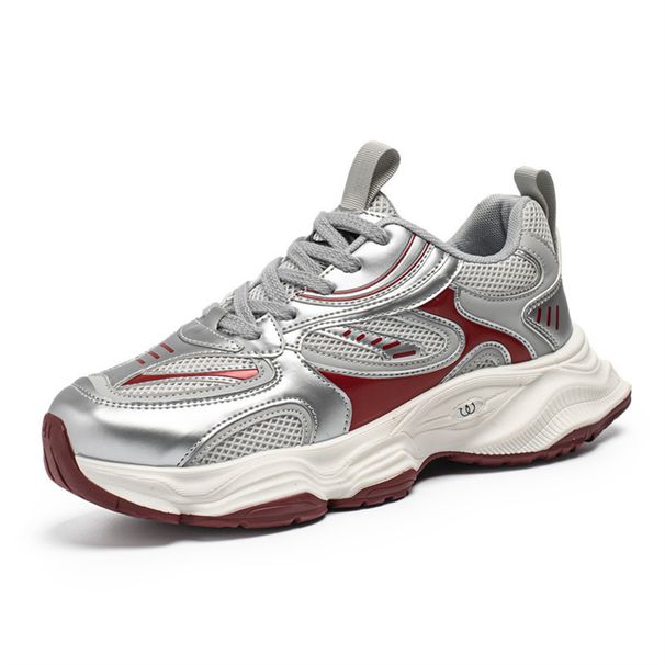 2026 High Quality Fashion European Station Sneakers Youth/Men PU+Mesh Low Top Lace-Up Breathable Thick Sole Non-Slip Wear-Resistant Running Shoes_desvips.com