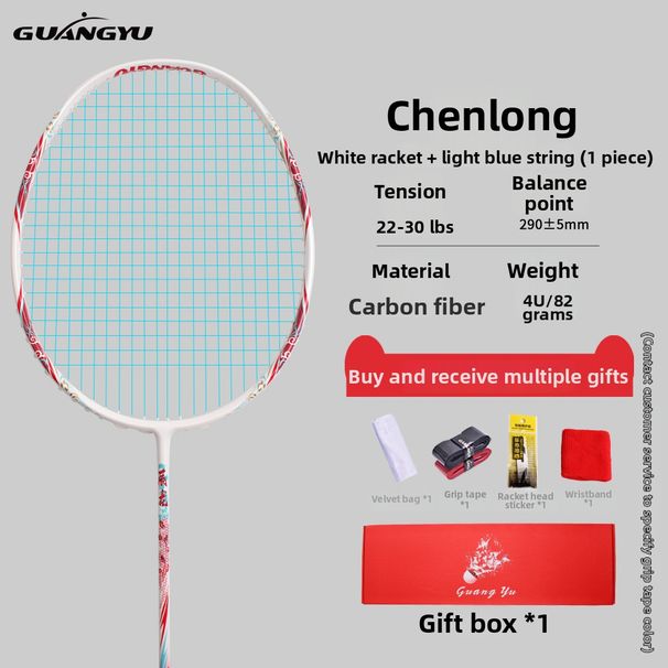 Adult 4U Badminton Racket Cross Border Full Carbon Fiber Offensive Amateur Training Single Racket_desvips.com