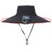 Solar-Powered Cooling Hat For Men - Dual Fan Rechargeable Wide Brim Sun Hat With Steel Wire Frame_desvips.com