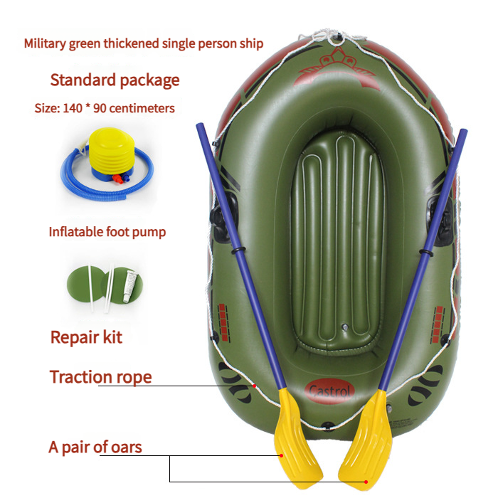 Thickened Inflatable Rubber 2/3/4 Rowing Wear-resistant Air Cushion Lifesaving Fishing Assault Boat_desvips.com