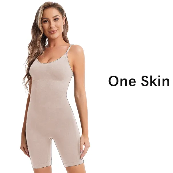 Seamless Women Bodysuit Butt Lifter Shapewear Waist Trainer Body Shaper Strappy-Back Chest Enhancing Corrective_desvips.com