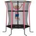 Cama Elástica Infantil Trampolín Para Niños +3 Años Con Red De Seguridad Ø163,5x190 Cm Rosa_desvips.com