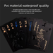 Black Texas Plastic PVC Waterproof Flower Cut Creative Washable Widened Card Playing Cards_desvips.com
