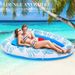 Inflatable Heart-Shaped Pool Float 2 Person Sun Lounger With Canopy For Outdoor Swimming Pools_desvips.com