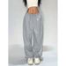 European And American Hip-hop Style Cross-border Straight Leg Casual Pants For Women, New Summer Style, Loose, Solid Color, Wide Leg Trend_desvips.com