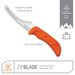 OUTDOOR EDGE Zip Blade 4.0 Inch Fixed Blade Hunting Knife For Skinning And Gutting Big Game With Black Nylon Belt Sheath_desvips.com