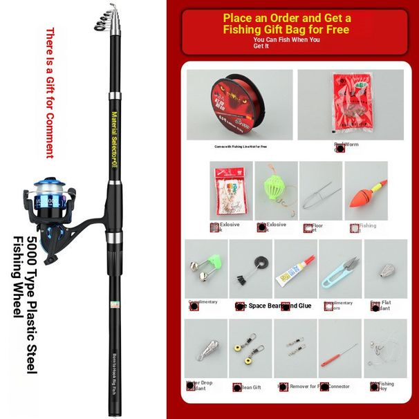 Carbon 2.1/2.4m Sea Rod Sea Fishing Rod Casting Rod 10 Axle 5000 Type Fishing Boat Set_desvips.com