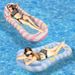 Striped Daisy Inflatable Floating Mat - Thickened PVC Pool Float With Reinforced Mesh (Eco-Friendly Foldable 200cm For Beach/Pool)_desvips.com