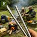 YUOUY 2pcs/4pcs 20cm Lightweight Stainless Steel Camping Support Sticks, Rust-Proof For Outdoor Survival & Picnic_desvips.com