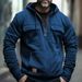 New Spring Autumn Winter Men's Hooded Solid Color Youth Sports Multi-Pocket Patchwork Sweatshirt Jacket_desvips.com