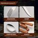 Outdoor Tableware Stainless Steel Knife And Fork Spoon Set Portable Outdoor Steak Wooden Handle Western Dining Tableware Set_desvips.com