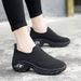 Spring And Autumn Women's Sneakers Sports Ladies Travel Hiking Casual Height Increasing Air Cushion Outdoor Sock Shoes_desvips.com