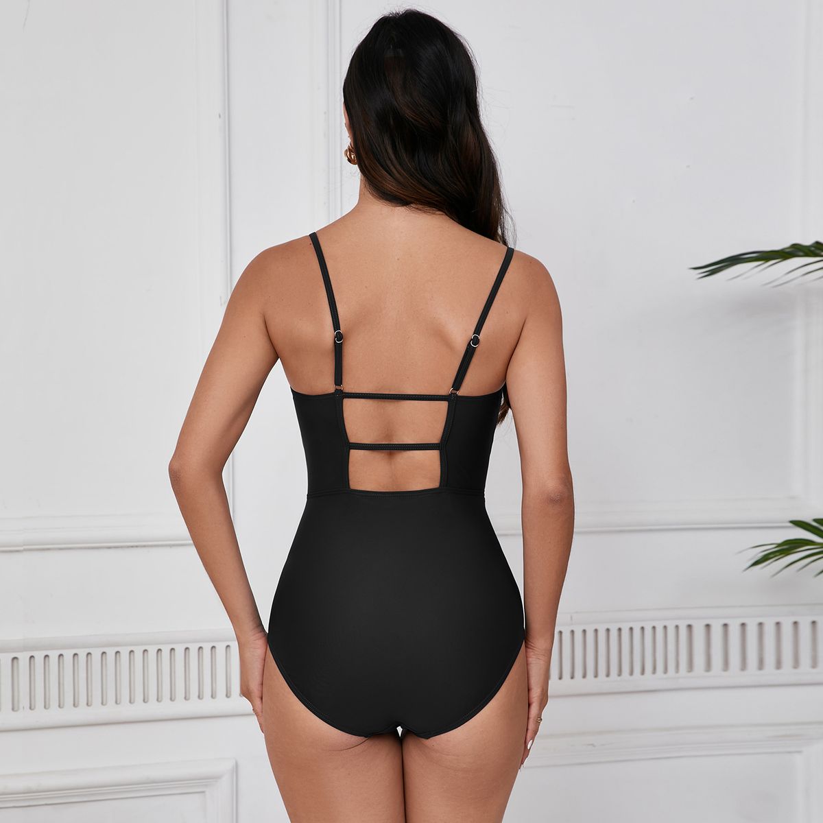 2026 New Racing Conservative Triangle Sports Women Fashion Racerback One-piece Swimsuit_desvips.com