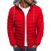 Ouma New Winter Men's Hooded Jacket, Cold-Proof Zipper Coat, Short Cotton Jacket_desvips.com