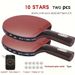 10-Star Carbon Rubber Table Tennis Racket - Professional Grade, Adult Use, Red, Single Pack, Contains 3 Balls_desvips.com