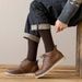 Winter Men's Knee Wool Long Socks Thick Warm Harajuku Retro Compression High Male Sock 3 Pair_desvips.com