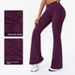 Cross-Border Brushed Tight Yoga Slightly Wide-Leg Running Sports Trousers High Waist Shrinkable Fitness Flared Pants_desvips.com
