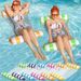 New Water Deck Chair Striped Two-tube Inflatable Hammock Inflatable Water Floating Row Adult Floating Bed_desvips.com