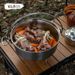 Stainless Steel Camping Steamer Pot - 304 Grade For Outdoor Cooking (Portable & Multi-Functional) - Rice Noodles & Soup Cooker With Steamer Basket_desvips.com