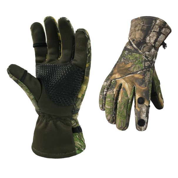 Premium Camouflage Hunting Gloves For Men & Women - Warm Fleece-Lined, Slip-Resistant & Waterproof For Outdoor Activities_desvips.com