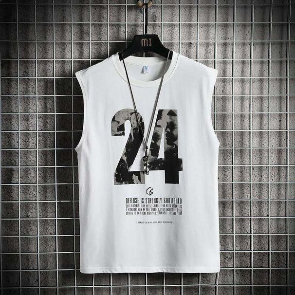 2025 Summer New Men's Ins Sports Printed Jersey Basketball Shirt Sleeveless T-Shirt Vest Tank Top_desvips.com