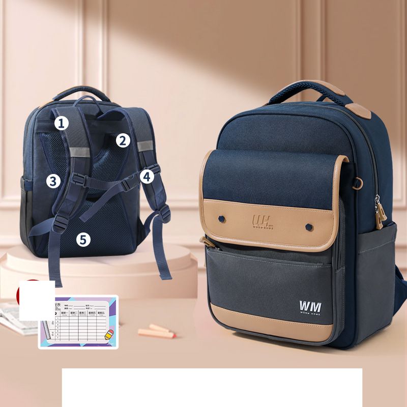 Primary School Backpack Girls Boys Grades 123 to 6 Lightweight Children's Backpack_desvips.com