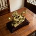 Brass Ornament, Five-clawed Dragon Soaring Through The Seas, Opening Ceremony Craft, Office Green Han Dragon, Home_desvips.com